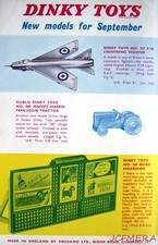 1959 Dinky Toys ADVERT 'M-H-F Tractor' & 'Lightning Fighter Plane' - Print AD