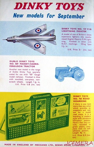 1959 dinky toys - dinky, advert
