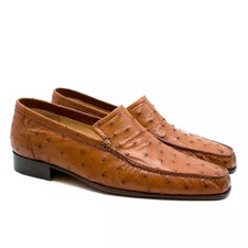 Men Classy Style Brown Ostrich