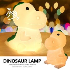 Night Lamp Kids Bedroom Dinosaur Baby Toddler Teen Gift 7 Colors Cute Silicone