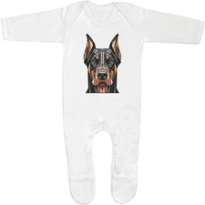 'Doberman Dog Portrait' Baby