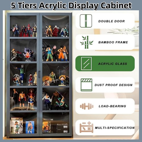 Tiers bamboo display case - bamboo,