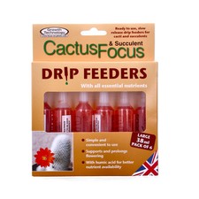 Cactus Feed Easy Drip Feeders House Plant Nutrients Growth Technology 6 x 38ml