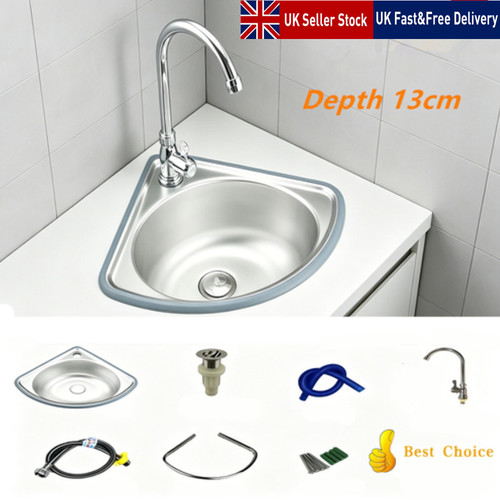 Corner bathroom sink stainless - corner,