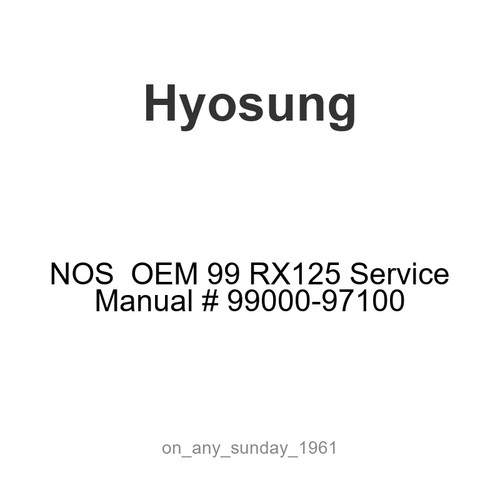 Hyosung oem rx125 service - hyosung,