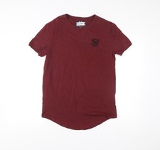 SikSilk Men's Red Slim Fit