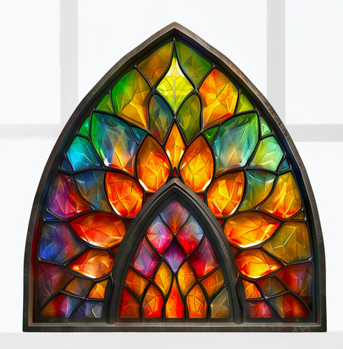 Faux stained glass - faux, arch