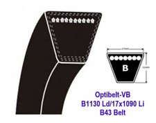 Optibelt-VB B1130Ld 17x1090Li B43 Belt Petrol Garden Shredder Chipper 13hp 15hp