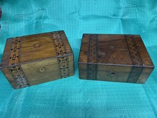 2 x Vintage Antique Inlaid