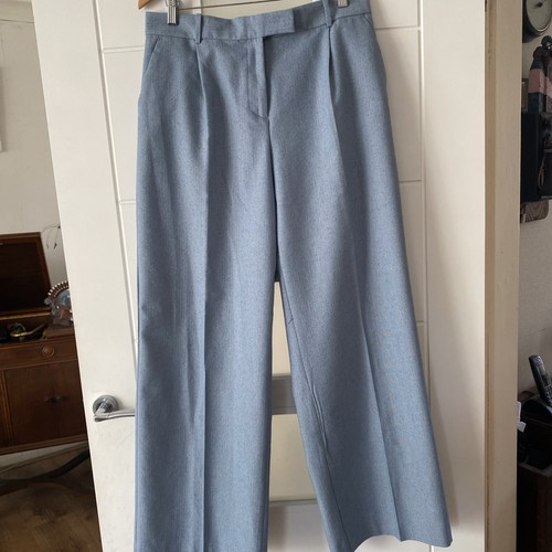 Zara pale blue wide trousers - zara,