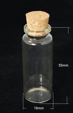 MINI SMALL CORK STOPPER GLASS