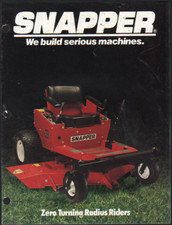 SNAPPER Zero Turn Riding Lawn Mowers Brochure Leaflet