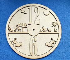 Wooden MDF Safari   Clock Face