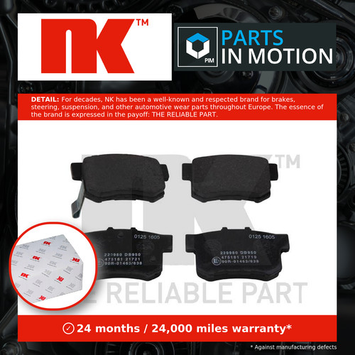 Brake pads set rear 229980 - set,