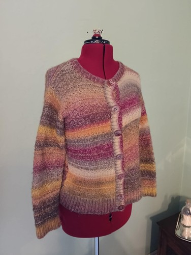 Handknitted orange pink - handknitted,