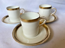 3x Antique Cups & Saucers - Redfern & Drakeford - Coffee/Espresso/Demi-Tasse