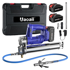 Electric 10000 PSI Grease Gun,2*4000mAh Battery Grease Gun Kit, 39.4" long hose