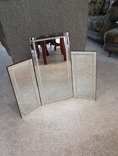 Beautiful 3 way Diamante Dressing Table Mirror. No Damage Or Marks.