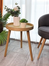 Natural Wooden Side Table with
