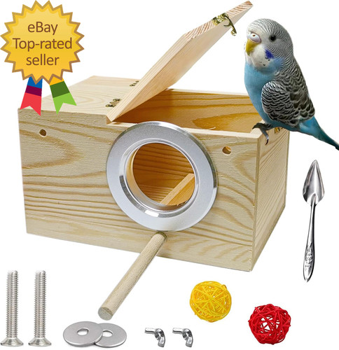 Bird breeding box - with, perch