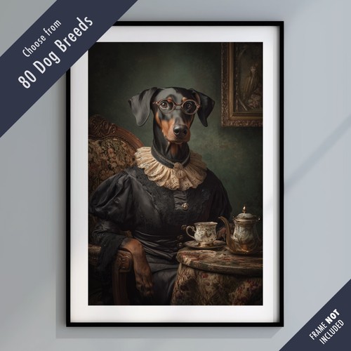Dressed dog tea party - dressed,