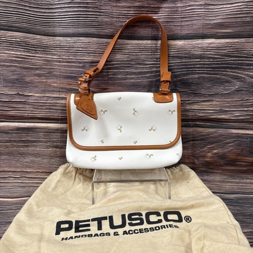 Petusco brown white - white, leather