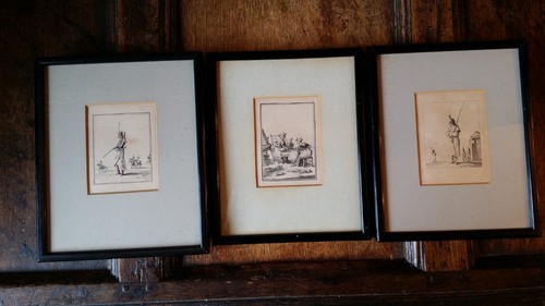1810 small framed - framed, etchings