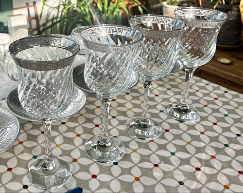 Set vintage clear glass - 4,