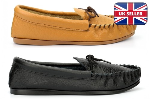 Mens leather moccasins - leather,