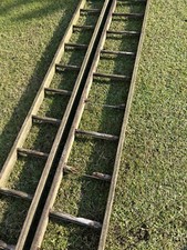 Vintage Used Double Extension Ladder 4m Closed, 7.3m Extended