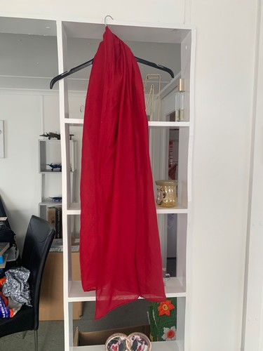 Ladies red scarf sarong - ladies,