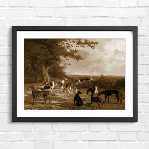 Classic greyhound hunter - hunter, art