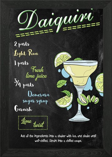 Cocktail wine framed wall art - cocktail,