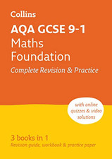 GCSE Maths Grade 9-1 AQA Foundation Complete Practice and Rev... by Collins GCSE