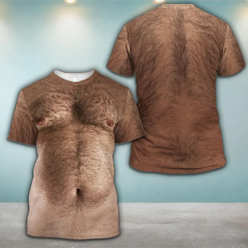 Funny hairy chest shirt - 3d, t-shirt