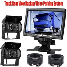 2x Heavy Duty CCD Reversing Camera 7" Monitor 4PIN Kit for Truck Trailer Bus RVs