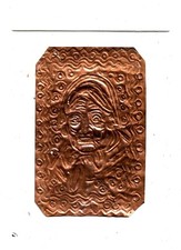 2024 embossed copper " Fisherwoman, Newlyn "by Bill Payne.Walter Langley style