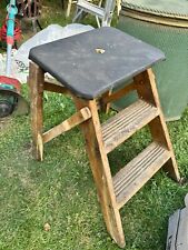 Vintage Industrial Step Ladders Wooden