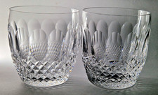 WATERFORD CRYSTAL COLLEEN - PAIR OF OLD FASHIONED WHISKEY TUMBLERS -  3 1/2"