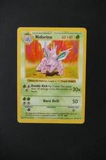 Pokemon Card Shadowless Nidorino Base Set Non Holo Uncommon 37/102 WOTC