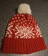  Beanie Hat snowflake Knit