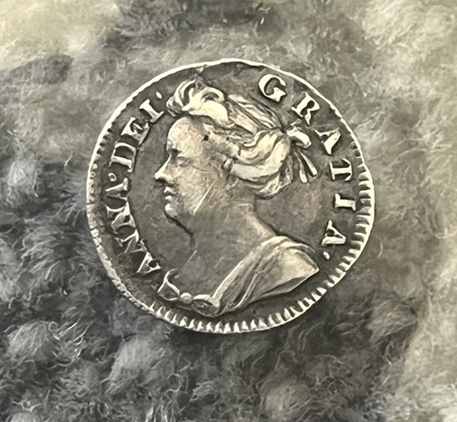 1706 maundy one penny coin - penny,