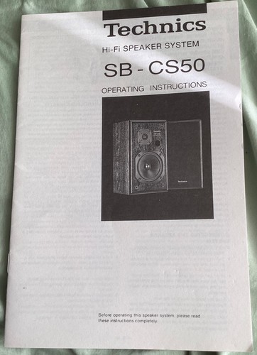 Technics 1990s cs50 speaker - sb-cs50,
