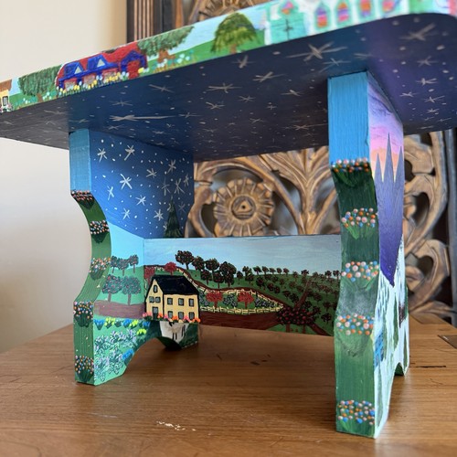 Whimsical hand painted folk - hand,