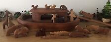 Vintage Wooden NOAH’S ARK & Animals By WOODPECKER TOYS EYFS Waldorf Montessori