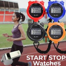 New Digital Handheld Sports Stopwatches Stop watch Timer Alarm Counter UK Seller