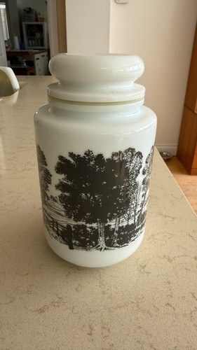 Vintage milk glass - vintage, storage