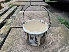 Vintage Metal Paint Kettle Pot