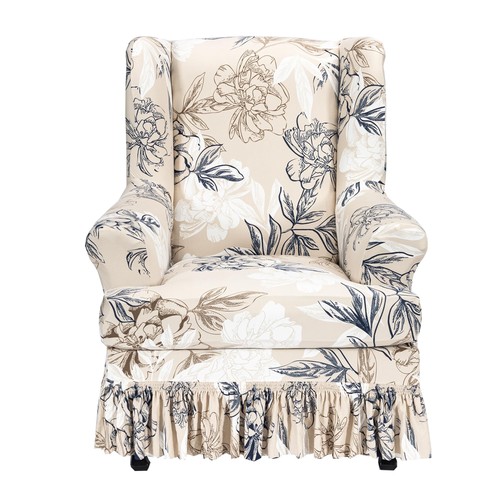 Piece stretch wingback chair - 2,