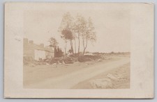 Edwardian Village Street Scene RPPC Geese & Cottages ZIGO Postcard 1906
